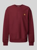 Carhartt Work In Progress Sweatshirt mit gerippten Abschlüssen Bordeaux