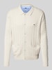 Fynch-Hatton Cardigan mit Zopfmuster Offwhite