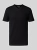 SELECTED HOMME Regular Fit T-Shirt aus Baumwoll-Mix Modell 'NEWPIMA' Black