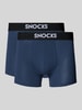 Snocks Trunks mit elastischem Logo-Bund im 2er-Pack Marine