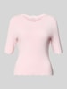 Christian Berg Woman Strickshirt aus Viskose-Mix mit Rüschenkragen Hellrosa