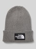 The North Face Beanie met labeldetail Middengrijs gemêleerd
