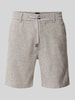 BOSS Orange Tapered Fit Leinenshorts mit elastischem Bund Hellbraun