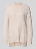 Vero Moda Oversized Strickpullover mit Mock Neck Modell 'LEFILE' Beige