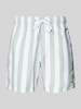 Shiwi Regular fit zwembroek met labelpatch Rietgroen