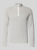 Cinque Gebreide pullover met geribde opstaande kraag, model 'FALCINO' Offwhite
