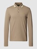 BOSS Green Poloshirt mit Kontraststreifen Modell 'Plisy' Khaki