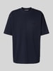 WOODBIRD T-Shirt mit Label-Stitching Modell 'Baine' Marine