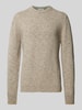 Scotch & Soda Sweter z dzianiny z efektem melanżu Beżowy