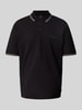 ARMANI EXCHANGE Regular fit poloshirt met knoopsluiting Zwart