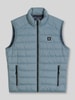 Marc O'Polo Regular Fit Weste mit Logo-Patch Hellblau