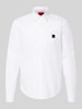 HUGO Freizeithemd mit Knopfleiste Modell 'Ermo' Weiss