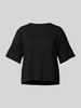 Jake*s Collection T-Shirt mit Strukturmuster Black