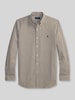 Polo Ralph Lauren Koszula casualowa o kroju slim fit z mieszanki bawełny Beżowy