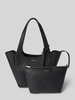 Guess Tote Bag in Leder-Optik mit Logo-Applikation Modell 'Calista' Black