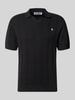 REVIEW Regular Fit Poloshirt mit Logo-Stitching Black
