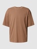 REVIEW Oversized Fit T-Shirt mit Rundhalsausschnitt Taupe