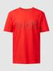 BOSS Green T-Shirt mit Zierperlenbesatz Modell 'Diamond' Kirschrot