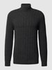 Esprit Collection Sweter z dzianiny z golfem Czarny