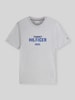 Tommy Hilfiger Regular Fit T-Shirt aus reiner Baumwolle Hellgrau Melange