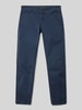 Blue Effect Skinny fit chino met labelpatch, model 'NORMAL' Marineblauw