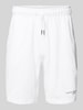 Tommy Hilfiger Regular Fit Sweatshorts mit Label-Print Weiss