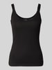 monari Tanktop mit Rundhalsausschnitt und Label-Detail Black
