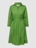 0039 Italy Overhemdjurk met tailleriem, model 'Jule' Groen