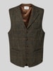 Carl Gross Harris Tweed Weste mit Brustleistentasche Modell 'Warner' Gruen