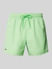 Lacoste Regular Fit Badeshorts mit Logo-Badge Hellgruen