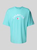 CHAMPION Relaxed fit T-shirt met labelstitching Aquablauw