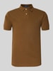 Polo Ralph Lauren Poloshirt met labelstitching Middenbruin