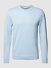 SELECTED HOMME Gebreide pullover met ronde hals Lichtblauw