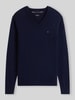 Tommy Hilfiger Regular fit pullover van mix van katoen en kasjmier Marineblauw