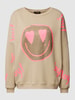 miss goodlife Sweatshirt met strass-steentjes, model 'JOY' Zand
