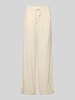 Selected Femme High Waist Hose aus Viskose-Leinen-Mix Modell 'VIVA-GULIA' Sand