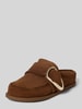 INUIKII Mules aus echtem Leder mit Logo-Detail Dunkelbraun