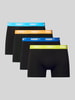 PUMA Boxershort met elastische logoband in een set van 4 stuks 