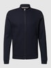 BOSS Sweatjack met structuurmotief Donkerblauw