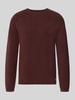 JACK & JONES Regular Fit Pullover aus reiner Baumwolle Modell 'Hill' Rostrot