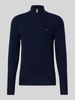 Tommy Hilfiger Regular Fit Troyer aus reiner Wolle Marine