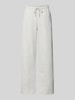 Gina Tricot wide fit sweatpants van katoenmix model 'Iconic' Lichtgrijs gemêleerd