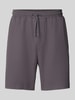 REVIEW Shorts mit elastischem Bund und Tunnelzug Dunkelgrau