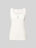 Victoria Beckham Regular Fit Top mit Leinen-Anteil Weiss