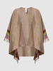 Fraas Poncho met gerecycled katoen  Beige gemêleerd