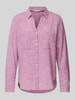 Tom Tailor Regular Fit Bluse mit Brusttaschen Pink