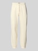 MCNEAL Regular Fit Sweatpants mit elastischen Beinabschlüssen Ecru