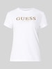 GUESS Regular fit t-shirt van puur katoen met logo-applicatie Wit