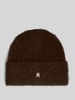 Tommy Hilfiger Beanie van wolmix met alpacawol Donkerbruin