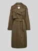 Pepe Jeans Trenchcoat met strikceintuur, model 'BIANCA' Olijfgroen